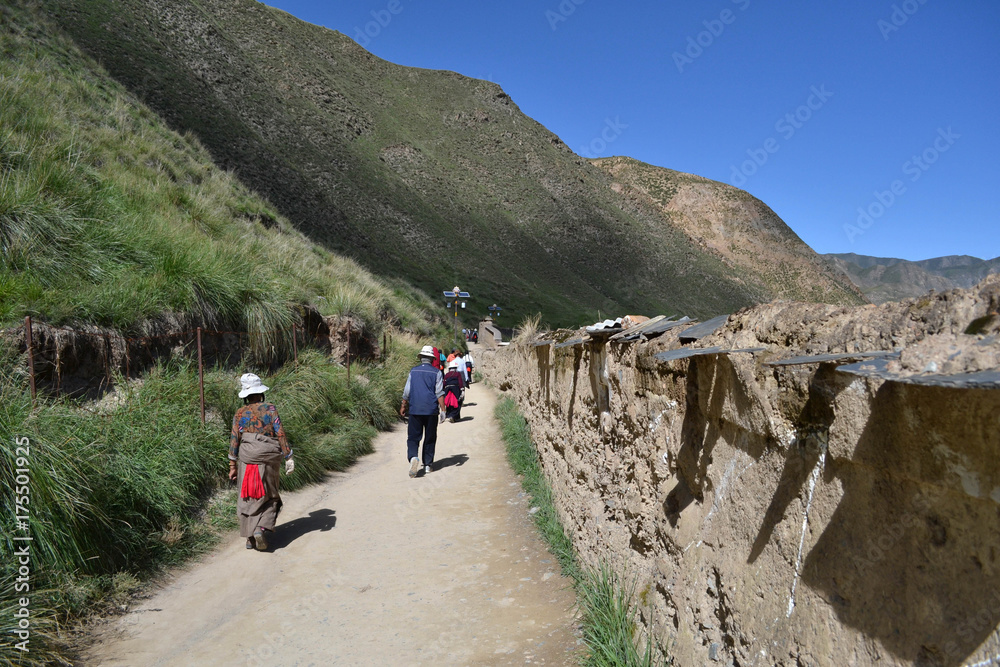 The life around Labrang in Xiahe, Amdo Tibet, China. Pilgrims are everywhere, curcumabulating the monastery.