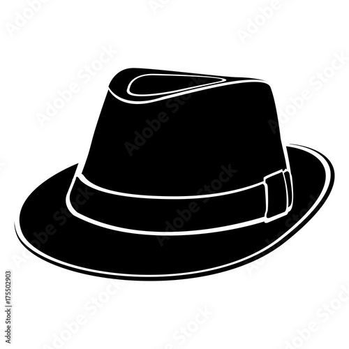 Hipster hat silhouette