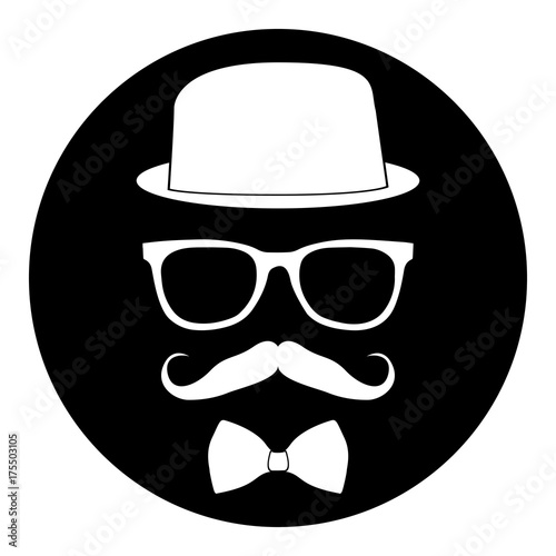 Hipster icon stamp