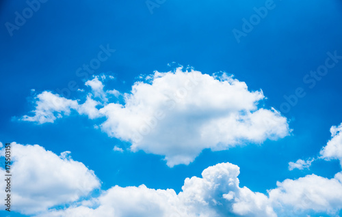 white cluods with blue sky