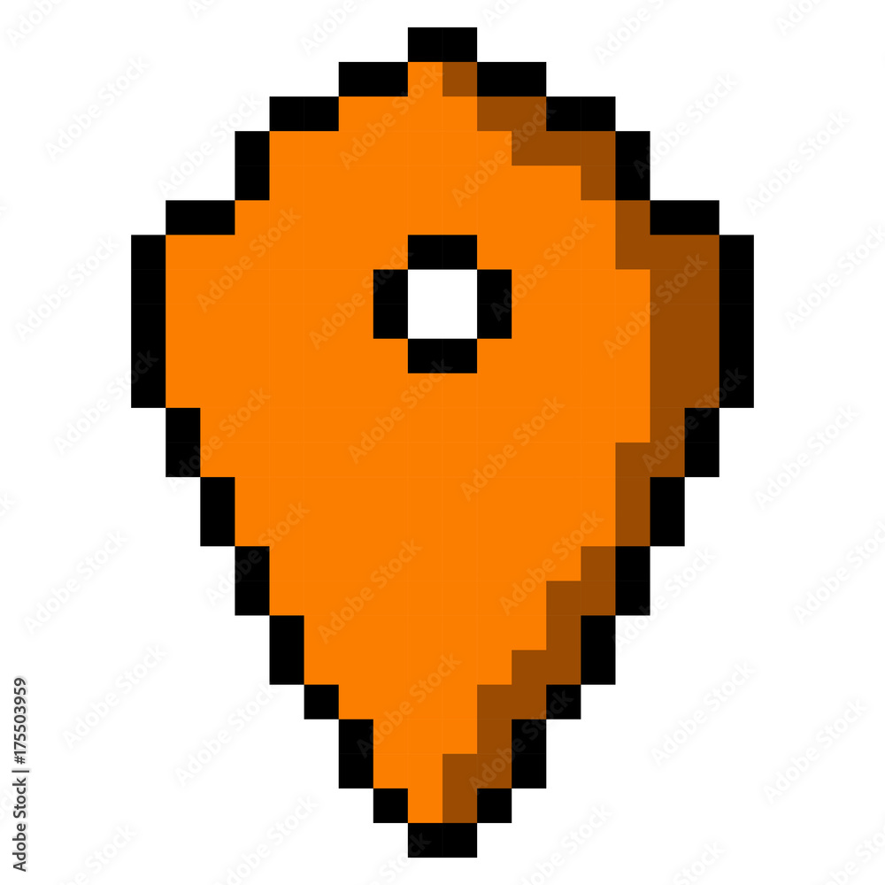 Obraz premium Isolated pixeled map