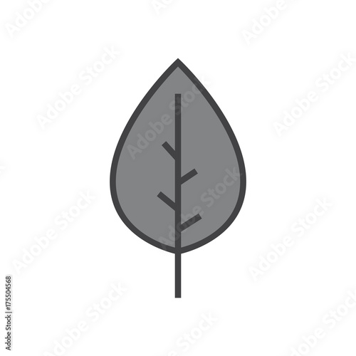 vector illustration of line Tree. Forest creative icon