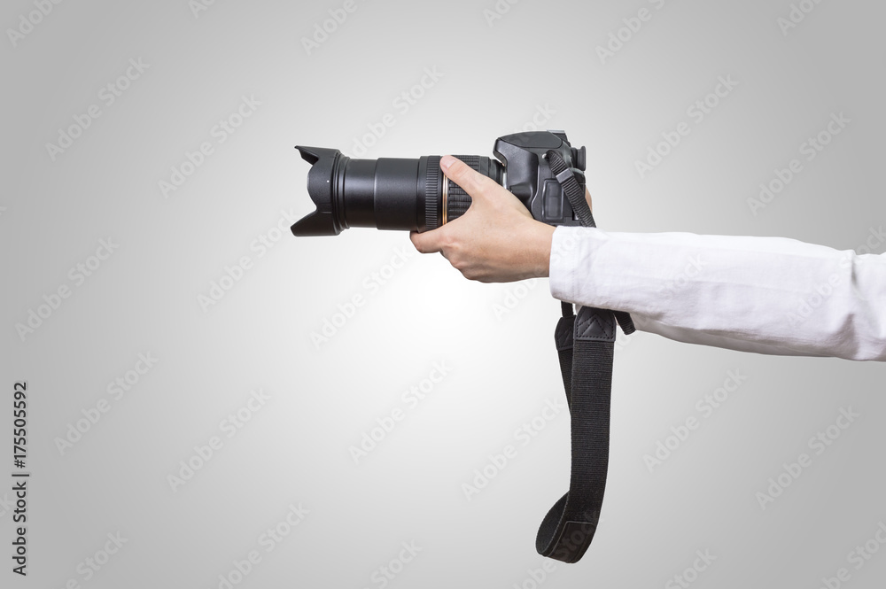 Photo camera in hand Photo camera in hand