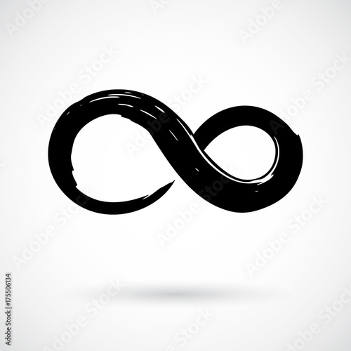 Infinity symbol ink brush stroke