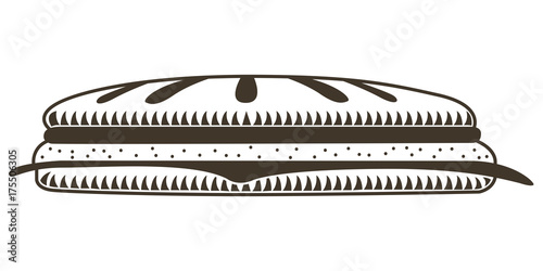 Isolated sandwich sketch