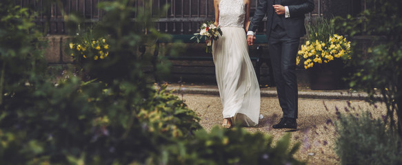 wedding, bride and groom together