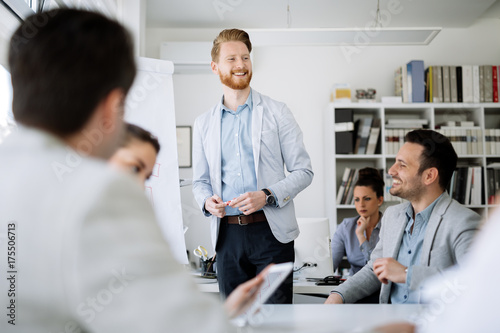 Business people working in office