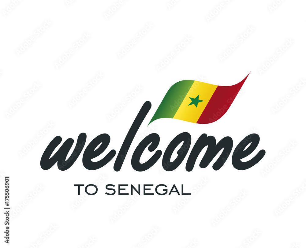 Welcome to Senegal flag sign logo icon Welcome to Senegal flag sign logo icon