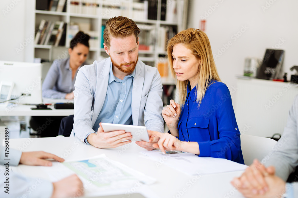 Business people working in office