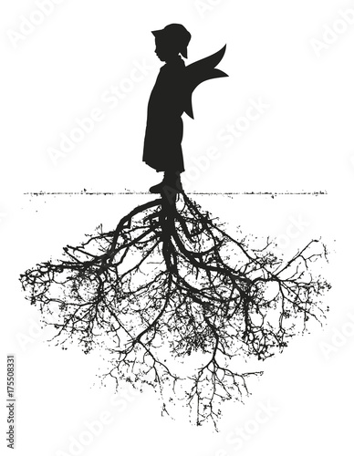 angel child with roots