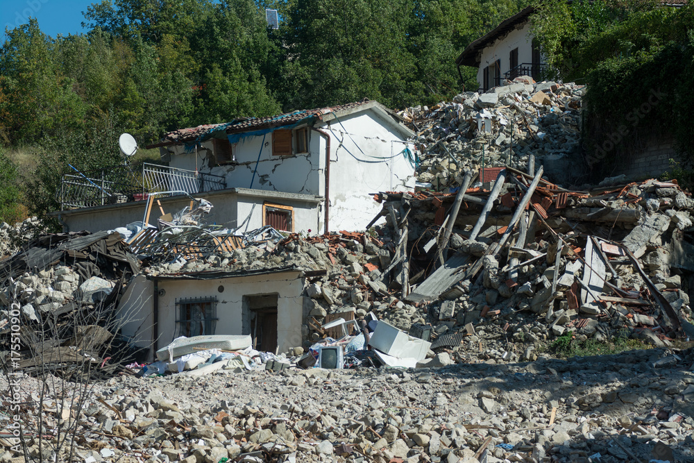 City destroyed by an earthquake City destroyed by an earthquake