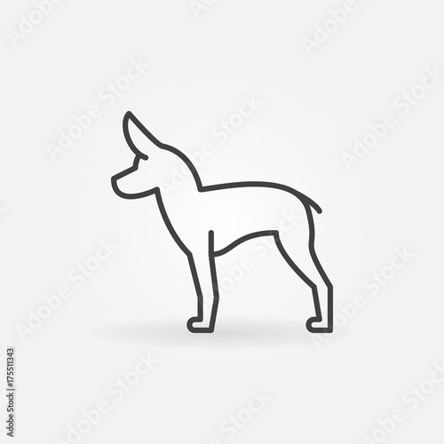 Cute little dog vector icon