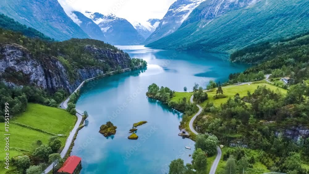 lovatnet lake Beautiful Nature Norway.