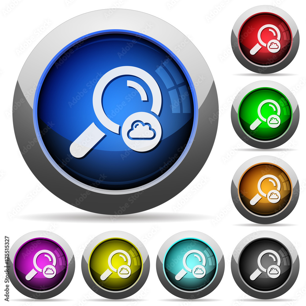 Cloud search round glossy buttons Cloud search round glossy buttons