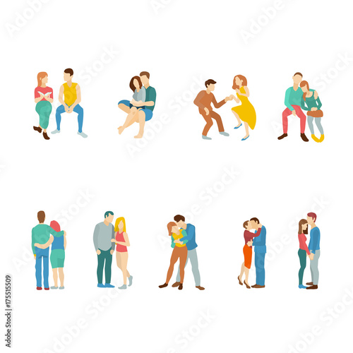 Lover couple vector isolated.