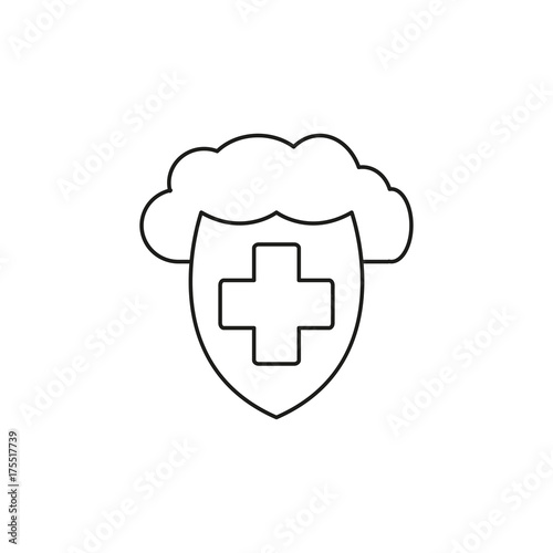 antivirus cloud protection icon