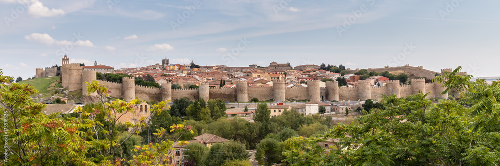 The city of Avila, in the Spanish province of Castilla y Leon