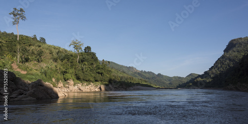 View of river, River Mekong, Sainyabuli Province, Laos