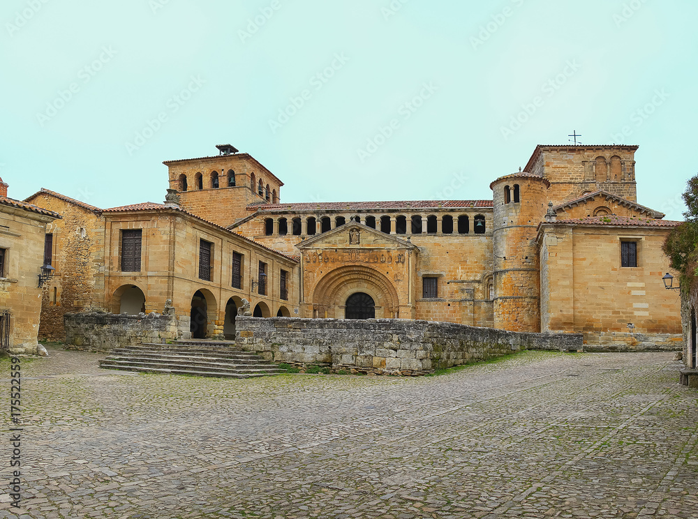 Santillana del Mar Collegiate Church, the Romanesque heart of Santillana del Mar. The church has its origins in a monastery dating from 870