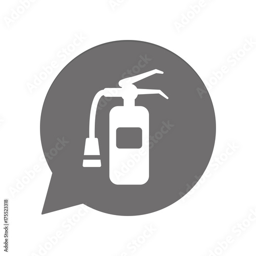 Graue Sprechblase rund - Feuerlöscher