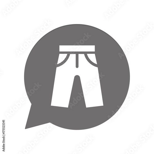 Graue Sprechblase rund - Kurze Hose