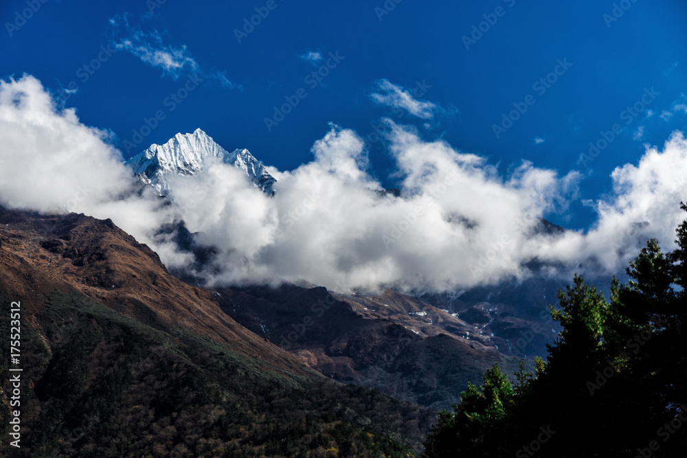 Mountain in the clouds