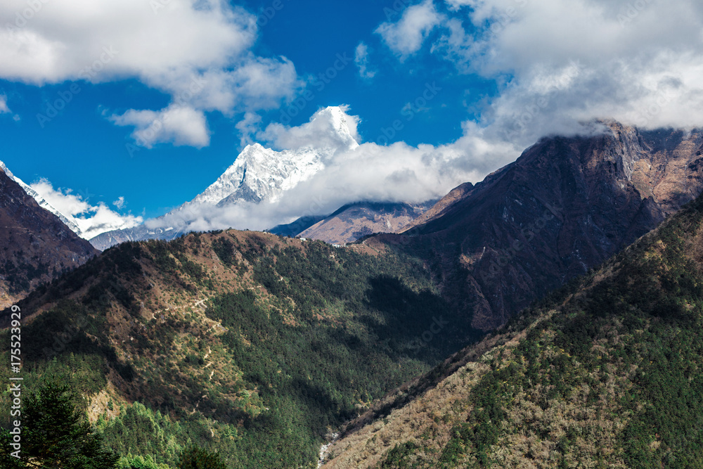 Mountain in the clouds