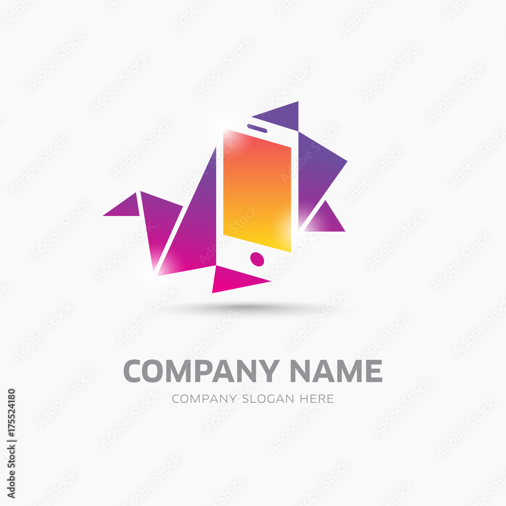 Abstract mobile phone symbol and logo template Abstract mobile phone symbol and logo template