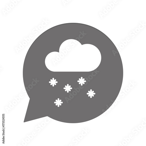 Graue Sprechblase rund - Wolke