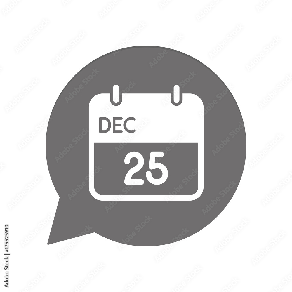 Graue Sprechblase rund - Dezember 25 - Weihnachten Graue Sprechblase rund - Dezember 25 - Weihnachten