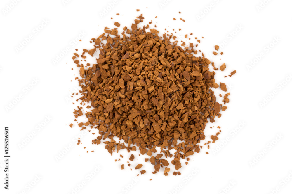 Pile of instant coffee grains Pile of instant coffee grains