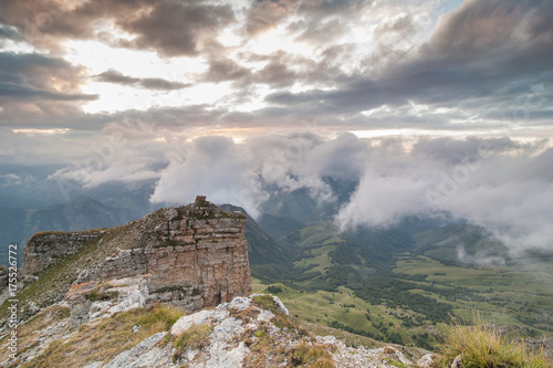 clouds over the plateau Bermamyt in Kislovodsk