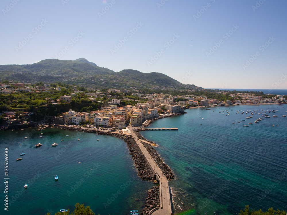 View from the Aragonese Castle on Ischia island