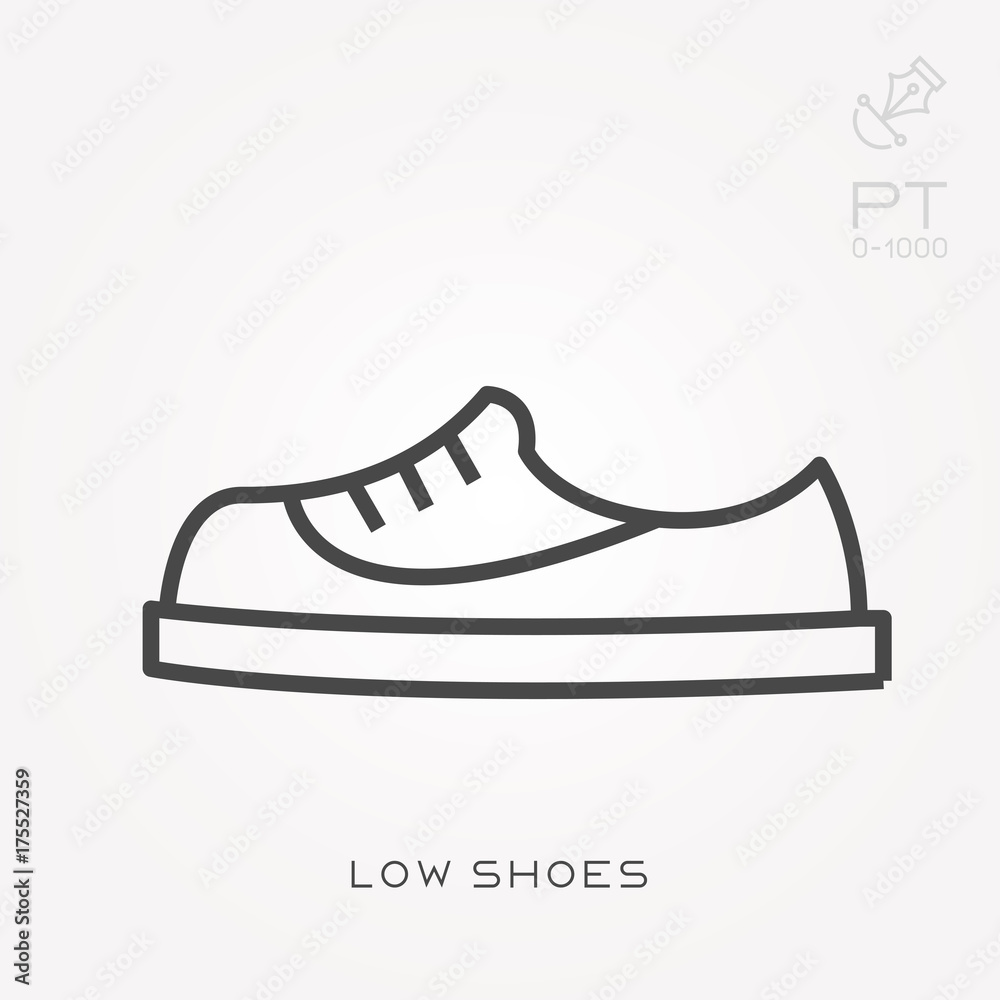 Line icon low shoes Line icon low shoes