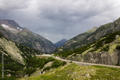 Grimsel pass and barrage in Switzerland in Alps