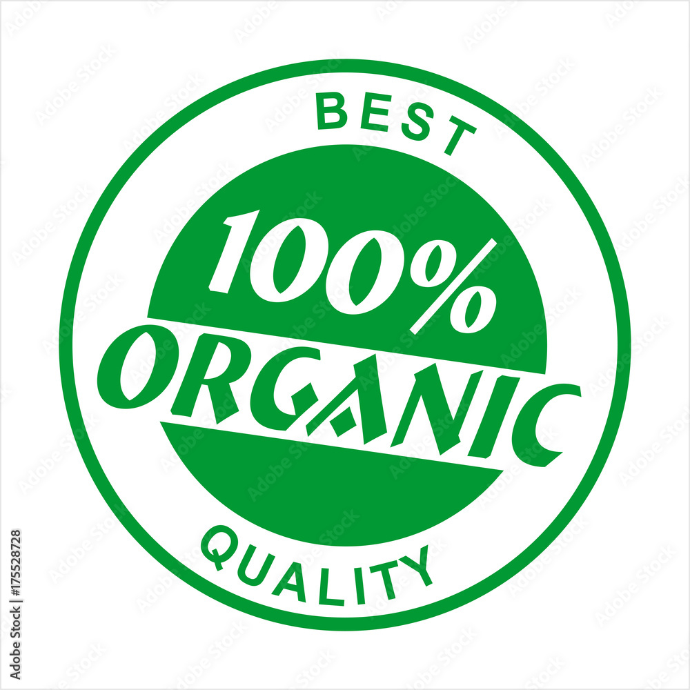 Natural logo or label. Lettering stamp. Vector illustration.