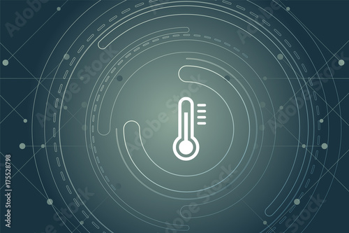 modernes Wallpaper mit Thermometer - warm