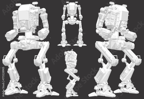 Battle Combat Robot Vector 