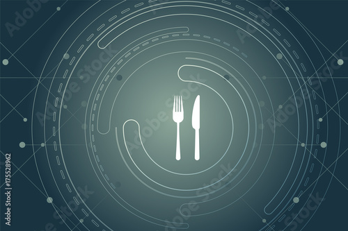 modernes Wallpaper mit Besteck