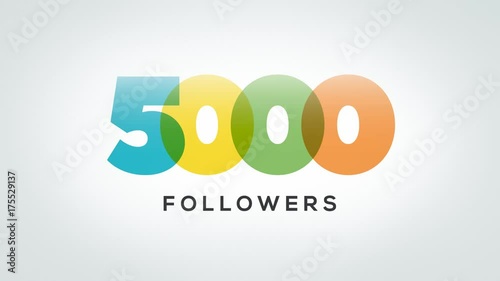 5000 Followers Animation Video photo