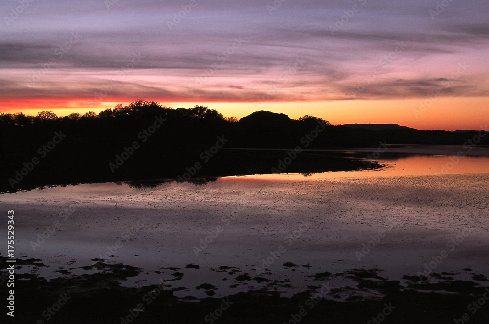 Sunset Over Quanah Parker Lake in the Wichita Mountains
