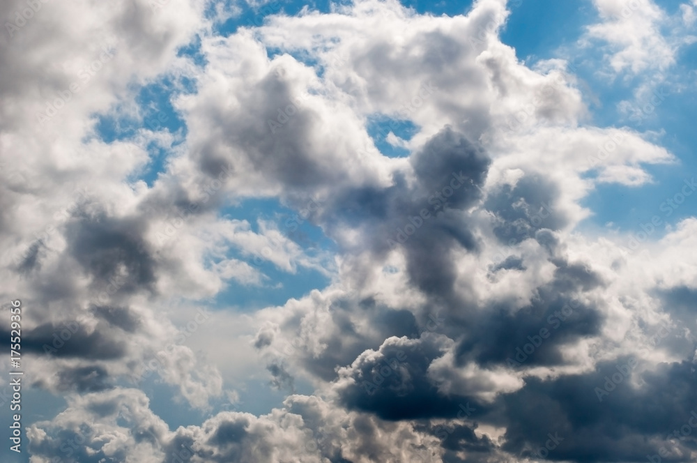 Gray cumulus fluffy clouds Gray cumulus fluffy clouds