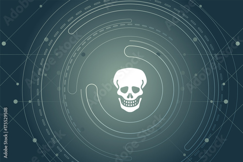 modernes Wallpaper mit Totenkopf