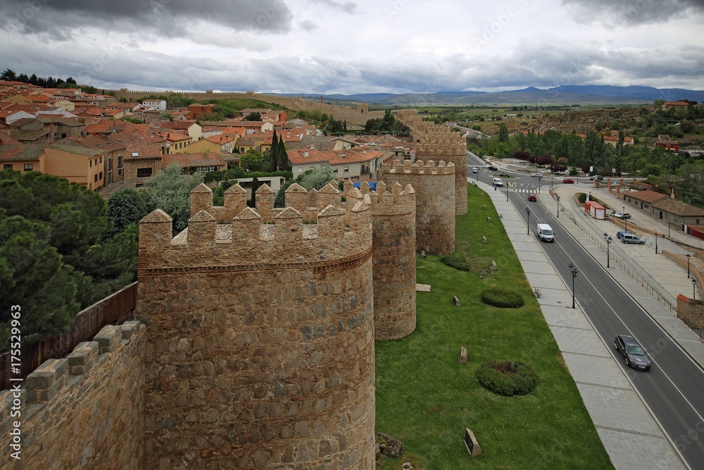 Avila medieval fortress wall, Castilla y Leon, Spain