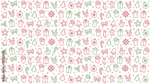 merry christmas icon pattern elements isolated background