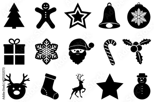 Set of decorations for Christmas.Vector.