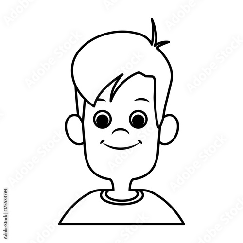 Cute boy cartoon icon vector illustration graphic design