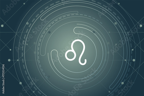 modernes Wallpaper mit Sternzeichen - Löwe