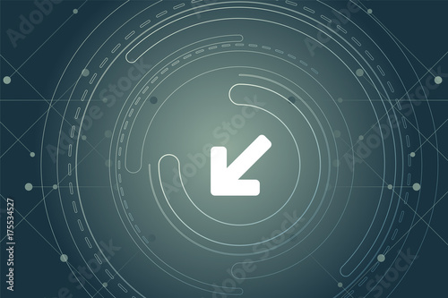 modernes Wallpaper mit Pfeil unten links