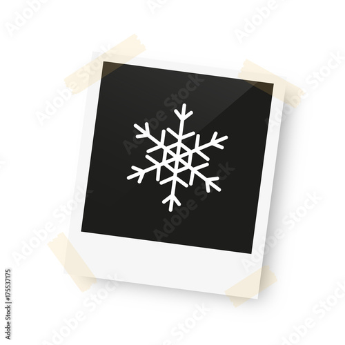 eingeklebtes Foto - Schnee